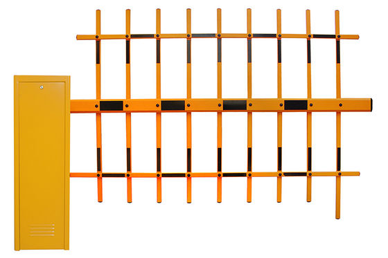 वाहन नियंत्रण प्रणाली के लिए 4.5 मीटर बूम लंबाई और बाड़ लगाने वाली भुजा के साथ 6 सेकंड की गति वाला आउटडोर इंटेलिजेंट ट्रैफिक बैरियर गेट