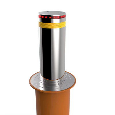 कस्टम retractable सुरक्षा bollards 219mm व्यास 600mm ऊंचाई 6mm मोटाई