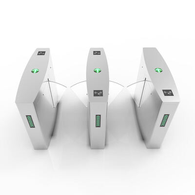 प्रवेश द्वार सुरक्षा फ्लैप बैरियर गेट IR सेंसर के साथ पैदल यात्री टर्नस्टाइल 27 सेमी फ्लैप लंबाई और 1s खोलने/बंद करने का समय