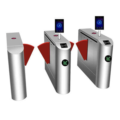 चेहरे की पहचान SUS304 35W प्रवेश नियंत्रण के लिए एलईडी संकेतक के साथ फ्लैप बैरियर गेट