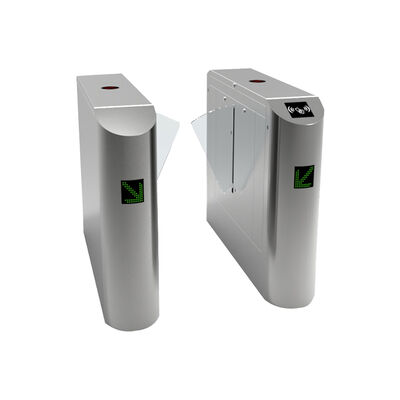 एक्सेस कंट्रोल के लिए 27 सेमी आर्म लेंथ DC24V 304 स्टेनलेस स्टील फ्लैप बैरियर गेट स्पीड गेट