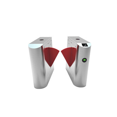 ओईएम ओडीएम बुद्धिमान 304 या 316 स्टेनलेस स्टील फ्लैप बैरियर गेट 30 व्यक्ति प्रति मिनट प्रवाह दर और संवेदनशील अवरक्त सेंसर के साथ