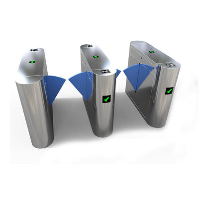 एक्सेस कंट्रोल के लिए प्रति मिनट 30 व्यक्ति की प्रवाह दर के साथ फेस रिकॉग्निशन बीएलडीसी मोटर फ्लैप बैरियर गेट