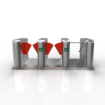 मेट्रो और हवाई अड्डे के एक्सेस कंट्रोल के लिए 260 मिमी विंग के साथ 100W द्विदिशीय फ्लैप बैरियर टर्नस्टाइल