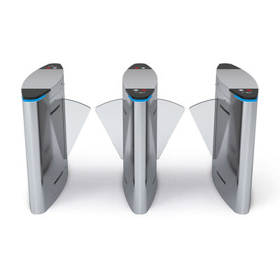 एक्सेस कंट्रोल टर्नस्टाइल के लिए BLDC मोटर और 40W पावर के साथ 304 स्टेनलेस स्टील फ्लैप बैरियर गेट