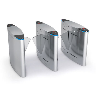 उच्च गति BLDC मोटर 0.5s खोलने और 304 स्टेनलेस स्टील कैबिनेट के साथ retractable फ्लैप बाधा गेट