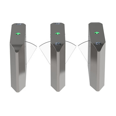 सीई प्रमाणपत्र और सॉफ्ट सिलिका जेल फ्लैप रिट्रेक्टेबल बैरियर गेट के साथ डबल पैसेज स्पीड गेट