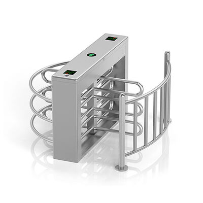 फिंगरप्रिंट रीडर 304 स्टेनलेस स्टील द्विदिशात्मक आधा ऊंचाई टर्नस्टाइल कमर ऊंचाई बाधा