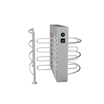 304 स्टेनलेस स्टील कमर-ऊँचा टर्नस्टाइल, प्रति मिनट 25 से 30 व्यक्तियों की प्रवाह दर और CE प्रमाणन के साथ
