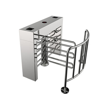 316 स्टेनलेस स्टील हाफ हाइट टर्नस्टाइल के साथ हाइड्रोलिक बफर 25 से 30 व्यक्ति/मिनट प्रवाह नियंत्रण के लिए