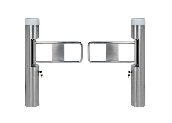 एक्सेस कंट्रोल के लिए ब्रशलेस मोटर के साथ कमर-ऊँचाई स्टेनलेस स्टील पैदल यात्री स्विंग गेट