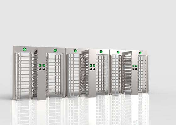 सुरक्षित अभिगम नियंत्रण के लिए बायोमेट्रिक पहचान और डबल लेन के साथ SS304 फुल हाइट टर्नस्टाइल