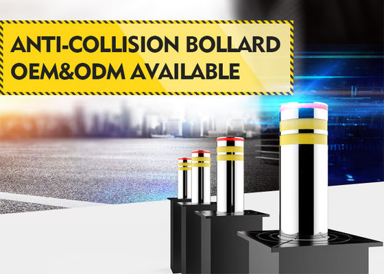 60dB कम शोर 304 स्टेनलेस स्टील 3.7KW प्रणाली गतिशील शक्ति ड्राइववे सुरक्षा के लिए स्वचालित बढ़ते बोलार्ड