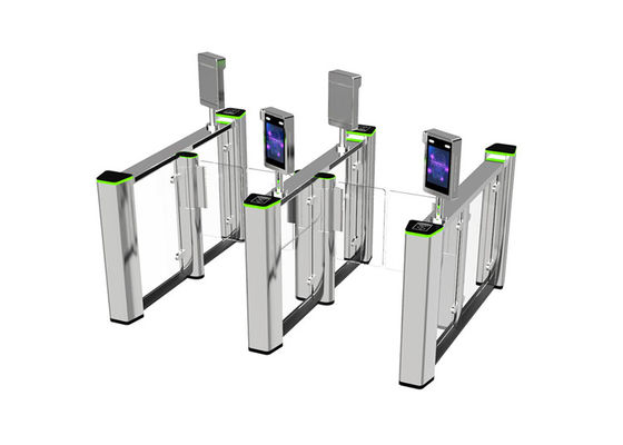 पैदल यात्री पहुंच नियंत्रण के लिए RS485 एल्यूमीनियम मिश्र धातु 0.4S एक्रिलिक फ्लैप स्पीड गेट