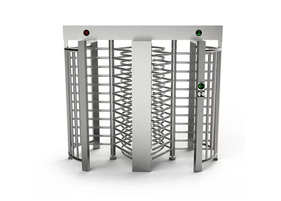 SS304 स्टेनलेस स्टील पूर्ण ऊंचाई टर्नस्टाइल 0.2S प्रतिक्रिया समय और पैदल यात्री पहुंच नियंत्रण के लिए डबल-वे मार्ग के साथ