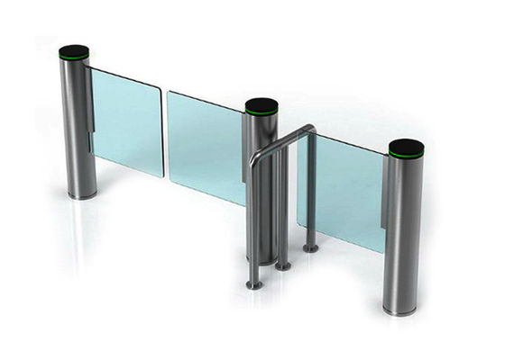200W DC24V ब्रशलेस मोटर पैदल यात्री सुरक्षा गेट, 0.4S ओपनिंग टाइम स्विंग बैरियर गेट