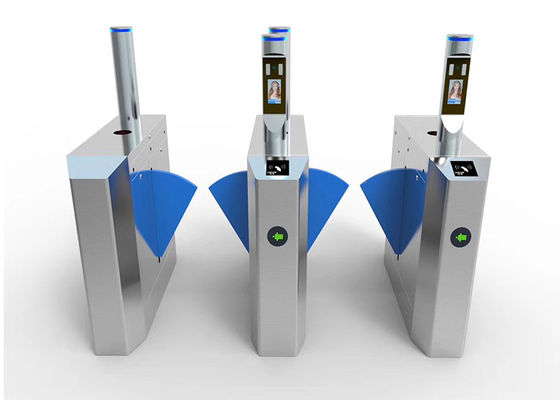 0.2s वापस लेने योग्य RS485 SS304 एक्सेस कंट्रोल विंग गेट फ्लैप बैरियर टर्नस्टाइल