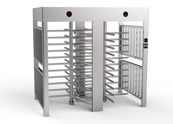 SUS304 सुरक्षित पहुंच नियंत्रण के लिए 0.2S प्रतिक्रिया समय और फिंगरप्रिंट पहचान के साथ पूर्ण ऊंचाई टर्नस्टाइल