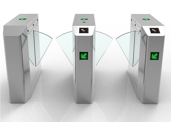 डीसी 24 वी मोटर SS304 कमर की ऊंचाई फ्लैप बाधा गेट दोष स्व-जाँच समारोह के साथ