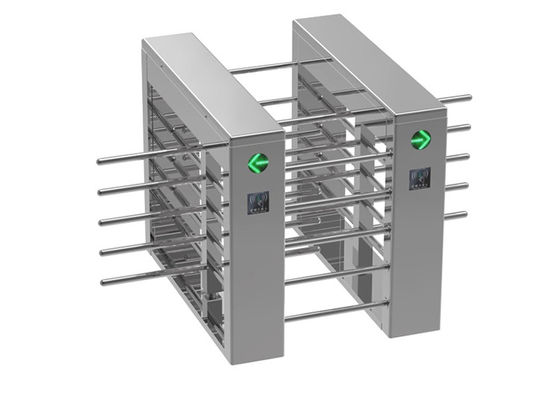 सुरक्षित पैदल यात्री पहुंच के लिए 30W पावर और 0.2S प्रतिक्रिया समय के साथ स्टेनलेस स्टील SUS304 हाफ हाइट टर्नस्टाइल