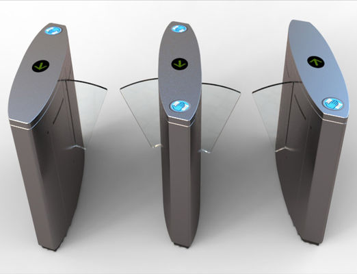 DC24V SS304 हाई स्पीड 0.2S फ्लैप बैरियर गेट RS485 और रिट्रेक्टेबल फ्लैप बैरियर के साथ